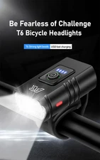 Front Bike Light USB Rechargeable Power Display Bicycle Led Light Waterproof Bic