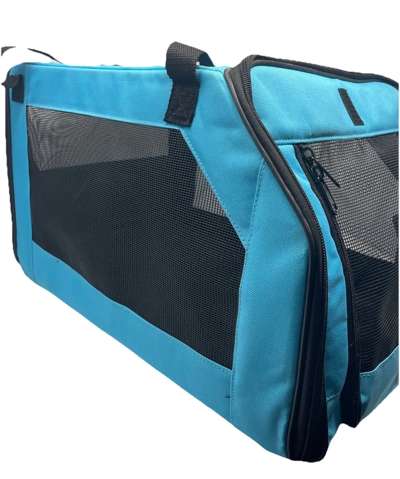 Pet Gear Soft Sided Pet Carrier Blue Mesh Crate Travel Bag Small Dog Cat – EUC - Image 2 of 4