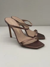 Stuart Weitzman Aleena Leather Metallic Copper 100 4" Heels Size 7.5