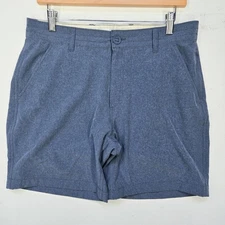 Wellen Huckberry Men's Shorts 32 Blue Hybrid Golf Performance Chino