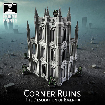 Eckruinen - 28mm 3D gedruckt Imperial Gothic Tabletop Wargaming Gelände