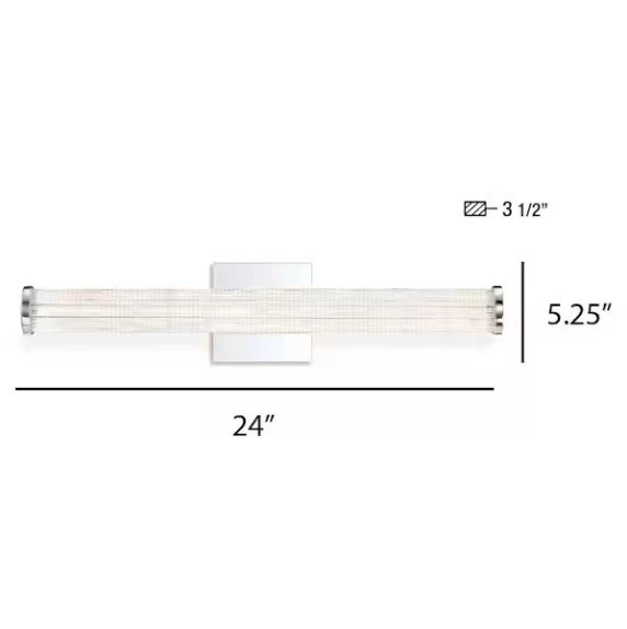 Aplique LED integrado cromado Braid 16 vatios - 31808-HB Foto 3 de 4