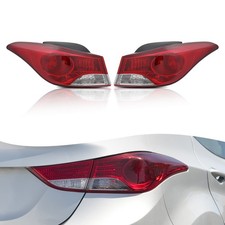 A Pair Left Right Rear Halogen Outer Taillight For 2011-2013 Hyundai Elantra