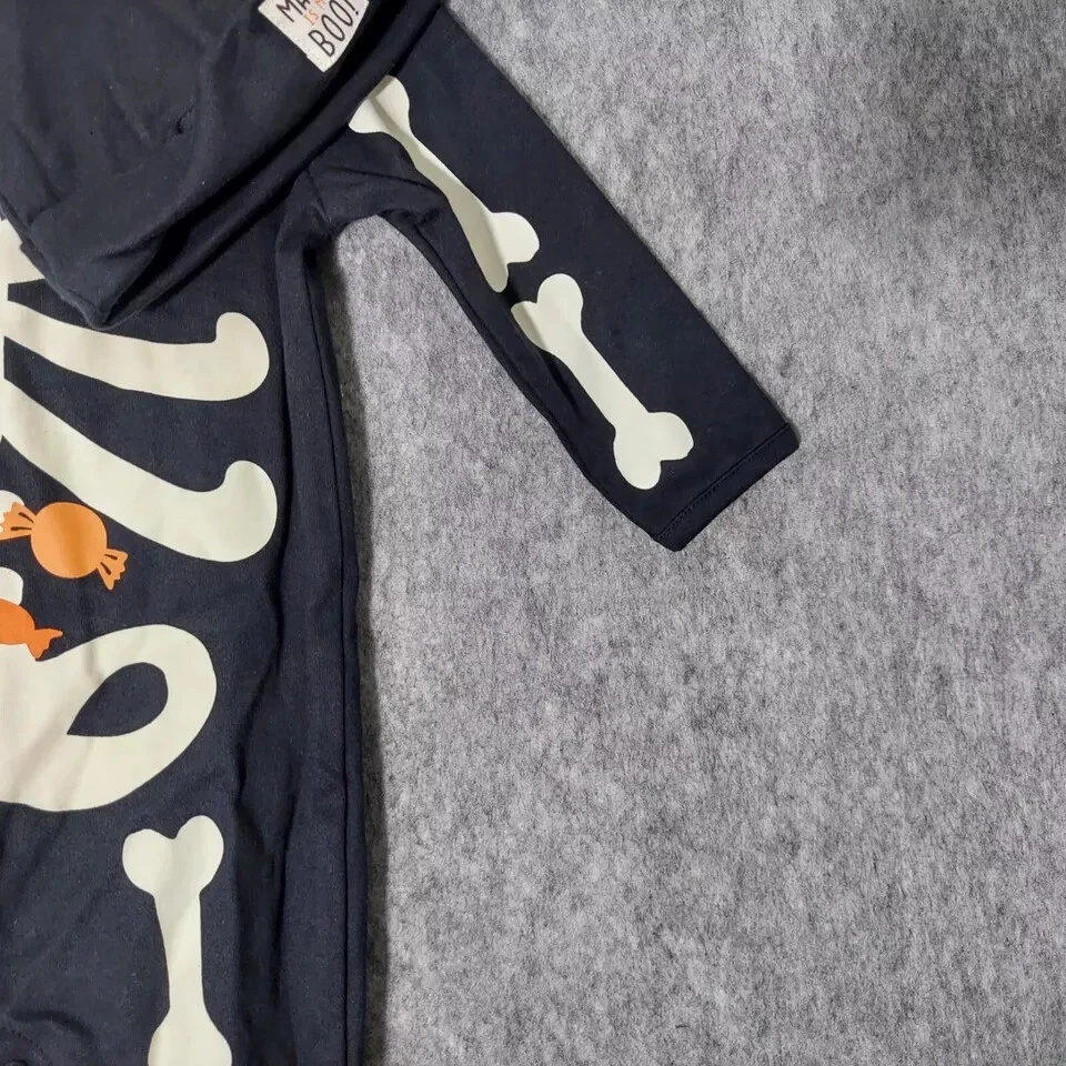 Sombrero para dormir Carters Baby One Piece 6 Mo Halloween Esqueleto Caramelo Manga Larga Foto 4 de 4