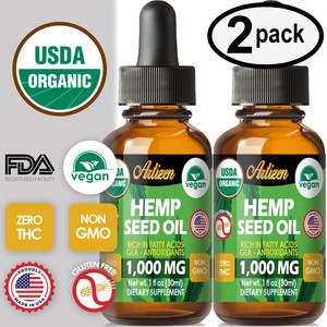 Best Hemp Oil Drops for Pain Relief, Stress, Sleep (PURE & ORGANIC) - 1000 mg