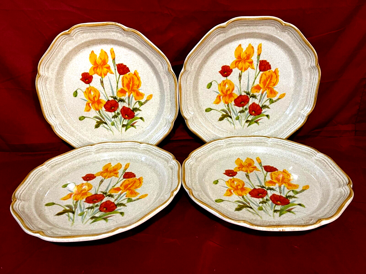Mikasa Garden Club HYBRID Set Of 4 Floral Dinner Plates 10 3