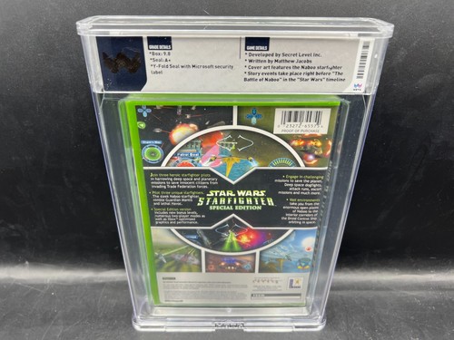 Star Wars Starfighter Special Edition Xbox WATA 9.8 A+ FACTORY SEALED MINT VGA - Picture 2 of 6