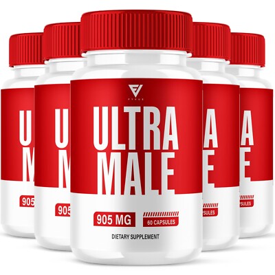 (5 Pack) Ultra Male Capsules UltraMale Max Performance Supplement (300 Capsules)