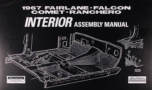 1967 Falcon Fairlane Ranchero Comet Innenmontagehandbuch Ford Mercury Capri-image