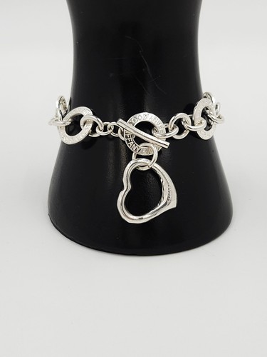 Hervorragendes nicht mehr erhältliches Tiffany & Co E. Peretti Sterling Kreis Glieder Herz Armband 8,5" L - Bild 5 von 7