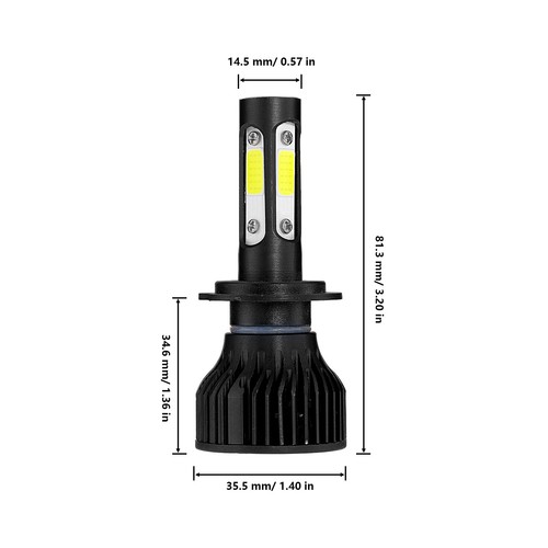 4/6/8-sides H11 H7 LED Headlight High Low Beam 6000K For GMC Acadia 2007 - 2012 - Picture 12 of 21