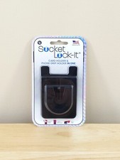 Socket Lock-It Card Holder  Phone Grip Holder In One - Black - Made In The USA