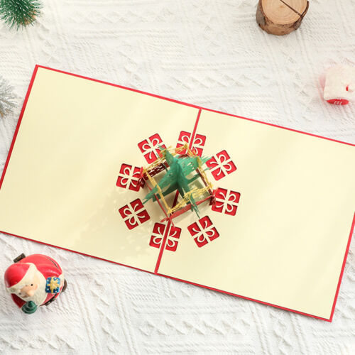 Christmas Cards with 3D Tree 3D Greeting Cards Engraved with Christmas classy