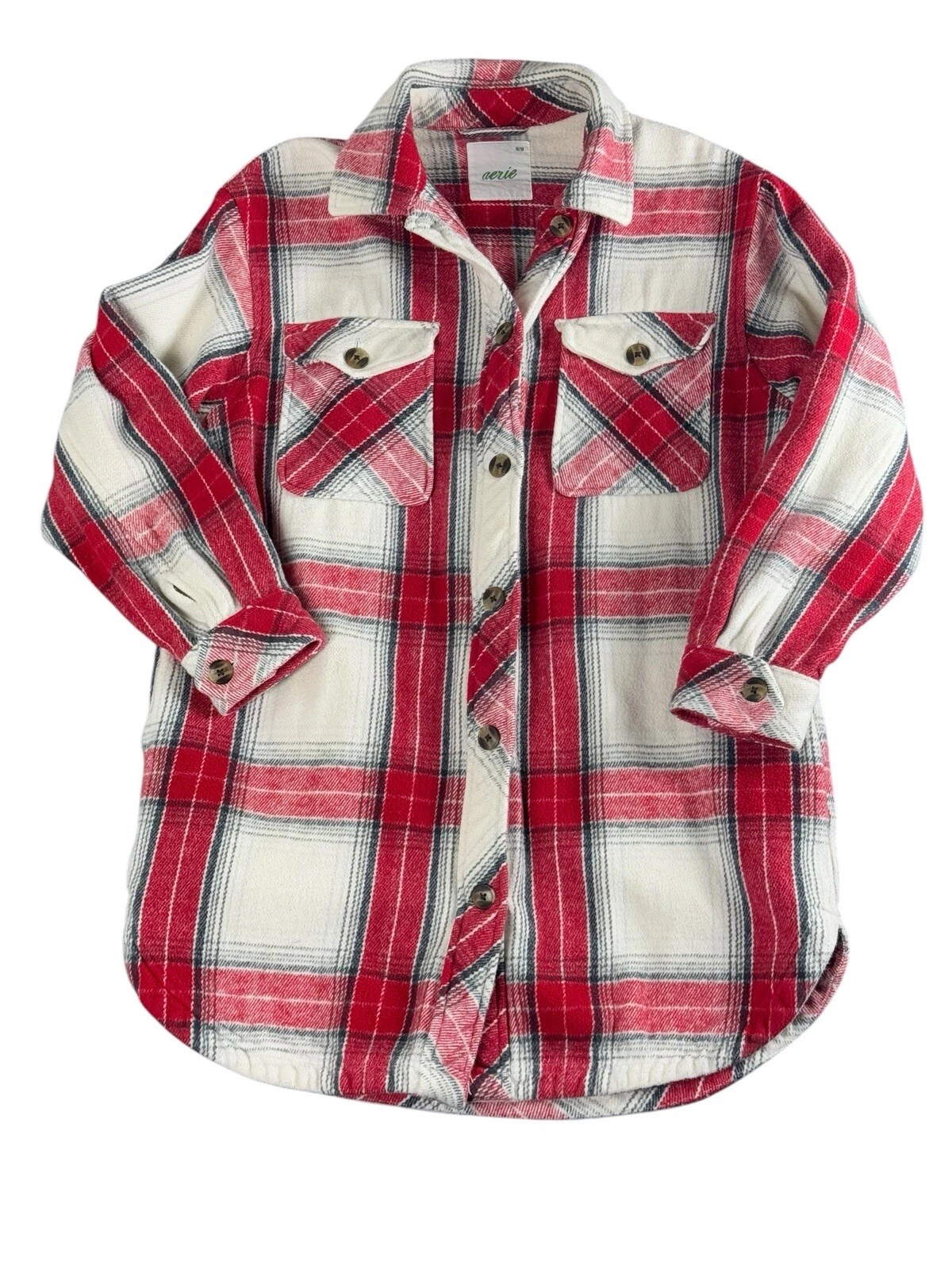 VETEMENTS Giacca donna Aerie oversize a quadri flanella shacket taglia M lunga spessa pesante calda