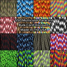 Paracord Planet 550 Paracord Multicolored Styles - 100 Foot Hanks - USA Made