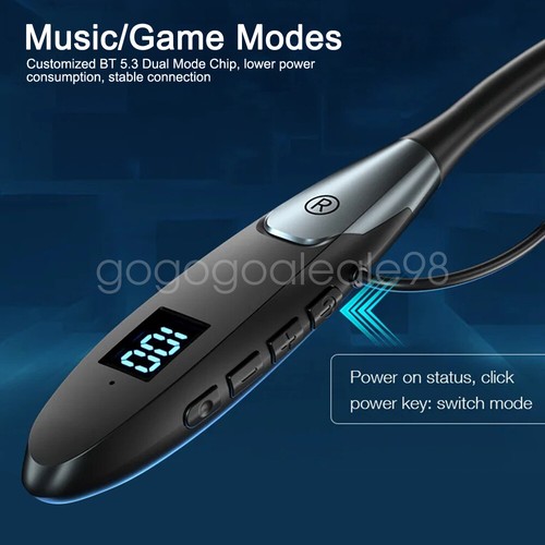 Wireless Bluetooth Headphone Neckband Earbuds Sport Magnetic Earphone HIFI Sound - Zdjęcie 8 z 25