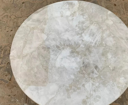 White Quartz Crystal Gemstone Stunning Adorarable Coffee & Bar Table Home Decor - Picture 4 of 8