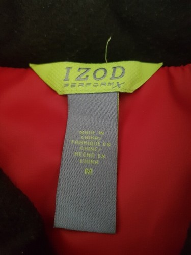 IZOD PerformX Down Style Fill Puffer Vest Jacket Red Mens Medium MINT FREE SHIP - Picture 4 of 7