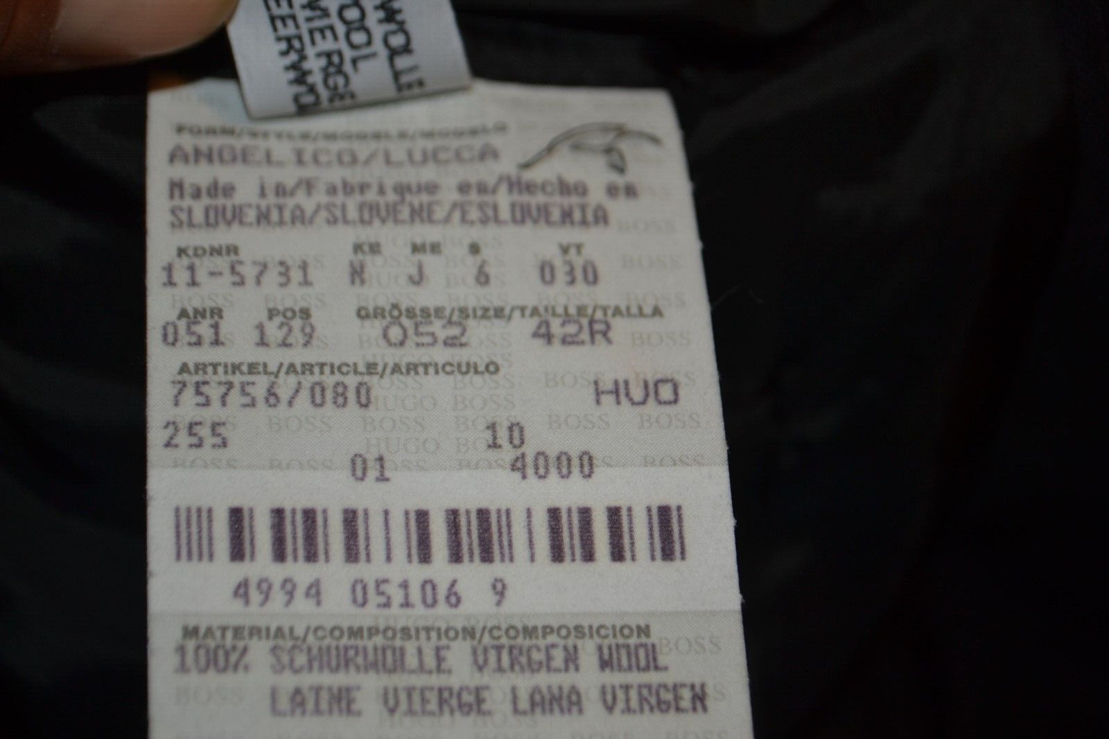 Hugo Boss Men Super 100s Wool Check 3 Front Button Sports Coat Sz 42R thumbnail 13