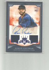 2015 Diamond Kings Rookie Signature Materials Framed Blue #160 Edwin Escobar /25