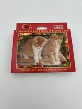 Vintage Hoyle Collector Tin With 2 Decks Of K...