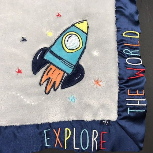 Fisher Price Baby Blanket Explore the World Rocket Space Explorer Target - Picture 2 of 5