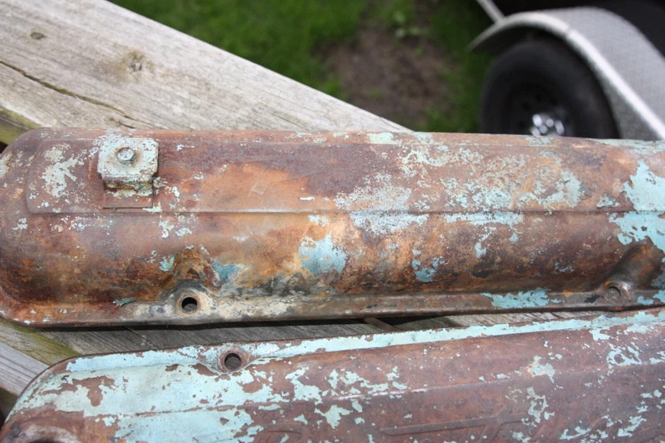 1957 Pontiac Chieftain Script Valve Cover V8 347ci 316 56-57 GMC Hot Rod truck Foto 3 de 4