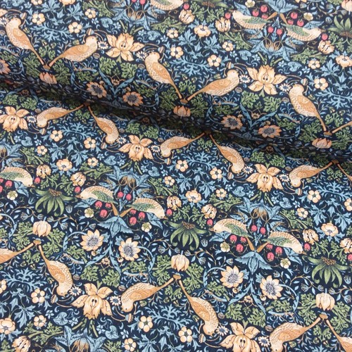 William Morris Fresa Ladrón Mini Azul Marino Impreso Para Edredón Patchwork Por - Imagen 2 de 8