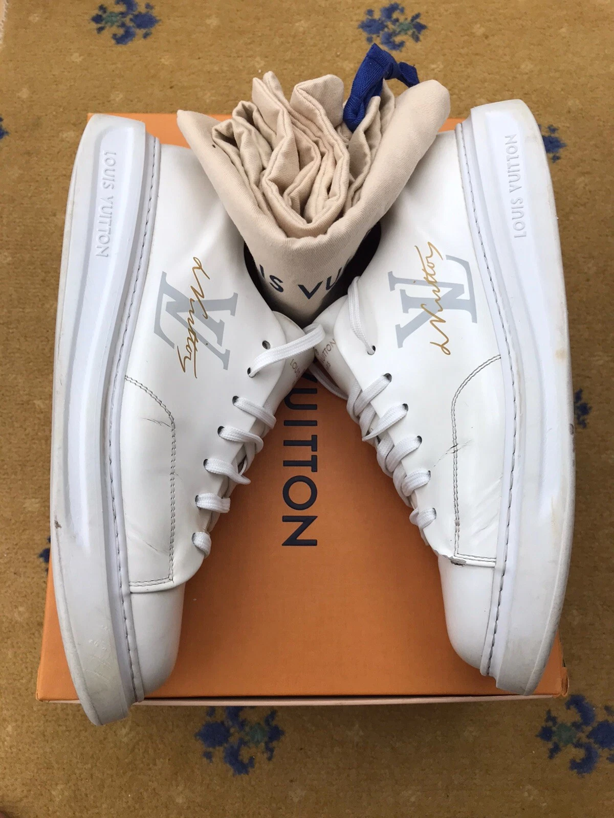 LOUIS VUITTON TRAINER Louis Vuitton scarpe da ginnastica sneakers Beverly Hills bianche uomo UK 8 US 9 EU 42