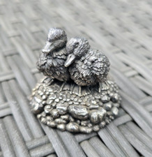 Country Artist Hallmarked Sterling Silver figure ducks Ducklings