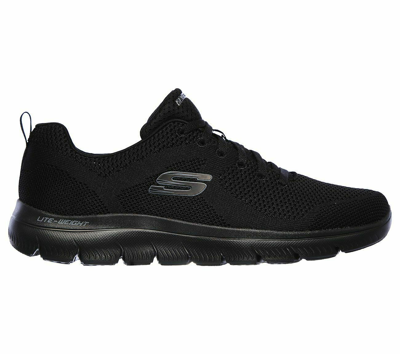 Black Shoes Skechers Men's Memory Foam Mesh Sport Athletic Comfort ...