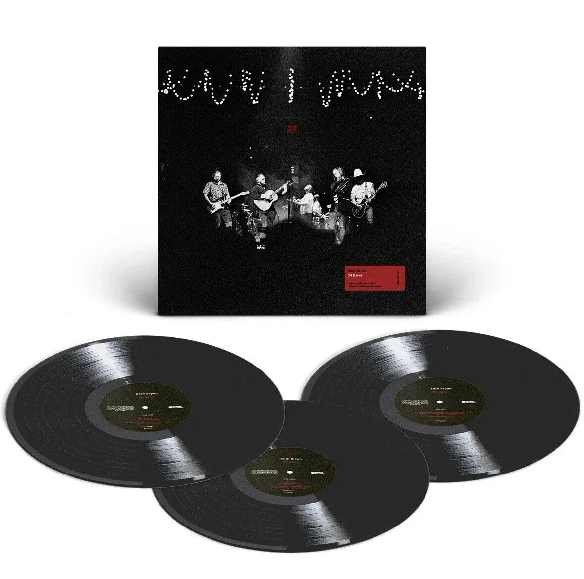 Zach Bryan 24 Live 3LP Stamped Numbered Limited Edition vinyl 1/2500 Preorder
