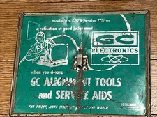 Vintage 1960 GC Electronics TV Television Service Mirror Tool Sign Rockford IL