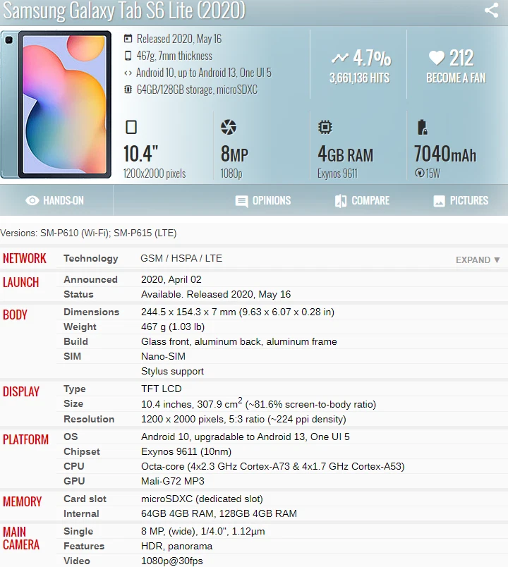 For Samsung Galaxy Tab A T515 S5E / S6 Lite P615 Tablet Leather Folio Case Cover - Image 3 of 4