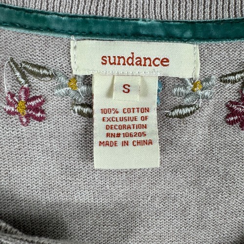 Sundance Cardigan Women Small Floral Cottage Lounge Catalog Boho Embroidered - Picture 6 of 10