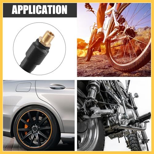 10cm 4" Flexible Air Tire Valve Extension Adaptor Motorcycle Auto Car Tire - Picture 2 of 7