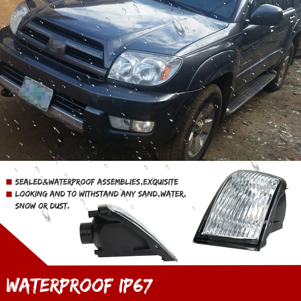 Smoked Turn Signal Light Assembly For 2003-2005 Toyota 4Runner – Front Bumper Pair