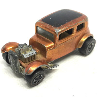 Hot Wheels Redline Classic 32 Ford Vicky 1968 Orange White Int. Made In USA