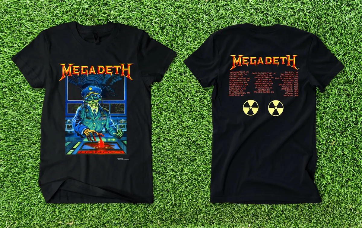 vintage Megadeth 1990 tour retro rare t shirt 90s new t shirt