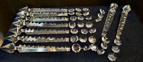 Victorian Crystal Prisms, 14” long (9) - Picture 2 of 6