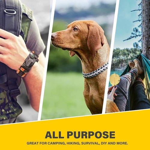 100M 300FT 4mm 7 Strand Core 550 Paracord Parachute Cord Camping Tent Rope Color - Picture 8 of 12