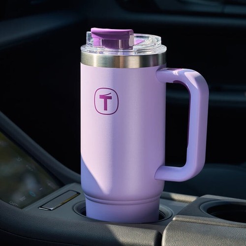 π Tupperware Big T Thermal Straw Tumbler 1.1L - LILAC + FREE STRAW TOPPER π - Picture 6 of 6