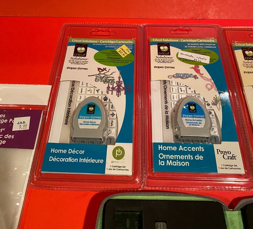 Cricut Crafting Lot (Shapes Cartridges, Stamp Sheets and 7-piece Carrying Case) - Picture 2 of 5