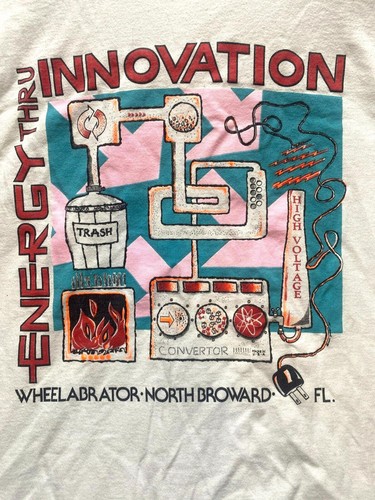 VTG Wheelabrator North Broward Shirt Adult Extra Large Single Stitch 90s Mens - Picture 2 of 9