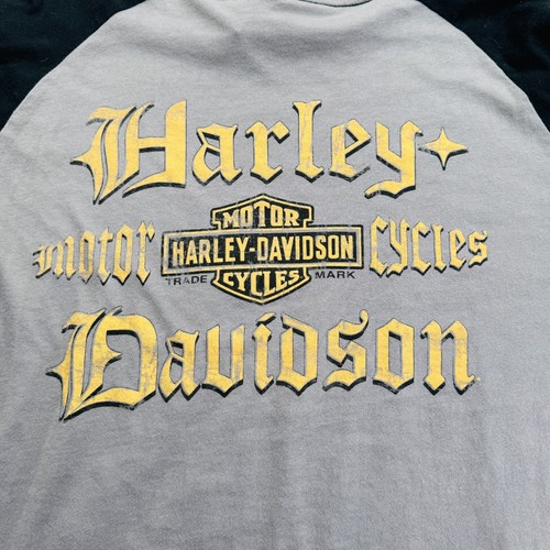 Harley Davidson Shirt Womens Large Black Long Sleeve Skull Round Neck Jersey - Picture 6 of 6