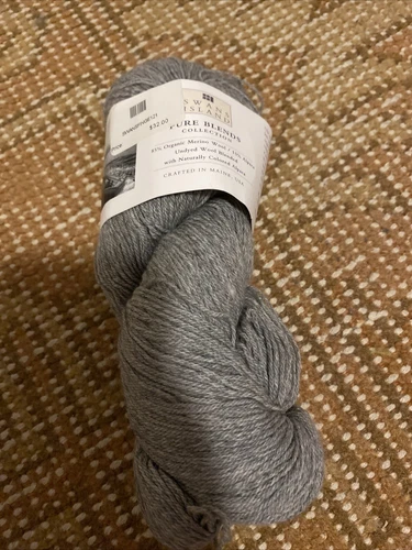 Swans Island Pure Blends 85% Organic Merino/ 15% Alpaca Seasmoke YF121