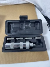 VINTAGE GREAT NECK TORK BREAKER SET CR VAN 3/8'' DRIVE 8MM HEX W 4 DRIVERS