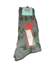 Disney Mickey Santa Christmas Holiday Long Socks Size 9-12. New With Tags. Red