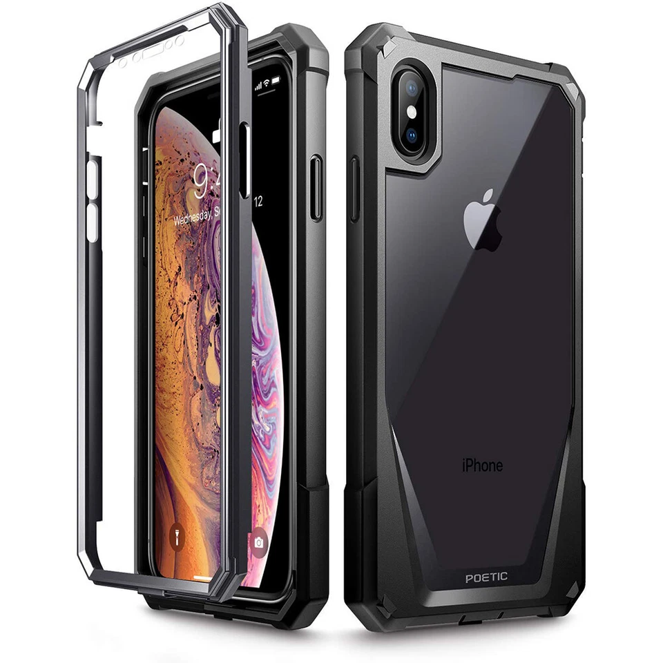 Funda Poética Para iPhone 11 Pro Max / XR / XS Max Antigolpes con Cubierta de Pantalla Foto 2 de 4