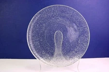 Indiana Crystal Ice Pattern Sandwich Dinner Plate (s) 11 " Textured Clear Glass 